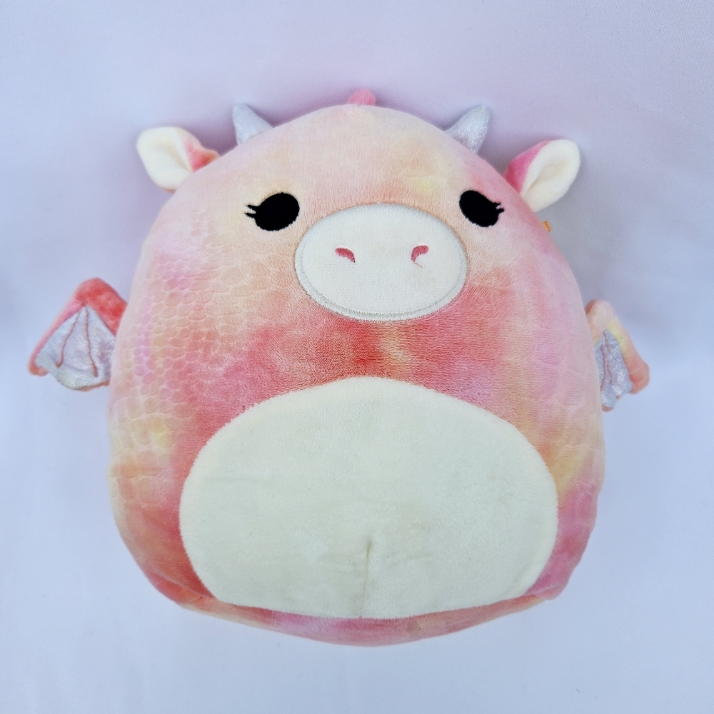 Squishmallow Dragon 9" Celestina Pink Tie-Dyed Plush Stuffed Animal Super Soft